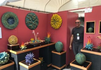 Exhibit booth of ceramic artist William Kidd