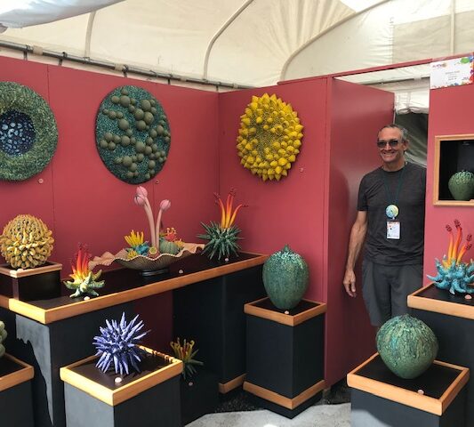 Exhibit booth of ceramic artist William Kidd