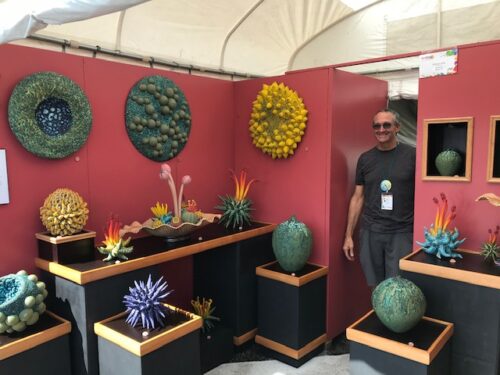 Exhibit booth of ceramic artist William Kidd