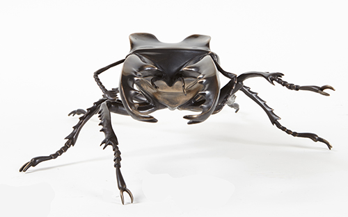 bronze Stag Beetle sculpture by Martin Pierce