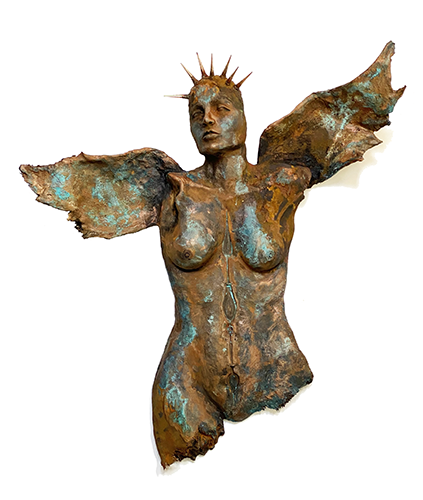 figurative resin cast sculpture by Cathleen Klibanoff