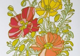 floral block print by Katie Dean