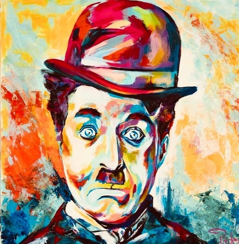 portrait of Charlie Chaplin by Matthew Paden