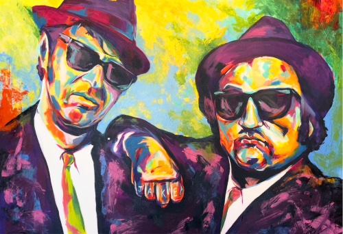 portrait of the Blues Brothers by Matthew Paden