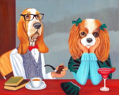 painting of dogs by Dawna Boehmer