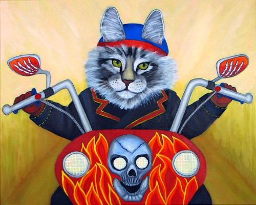 painting of a cat by Dawna Boehmer