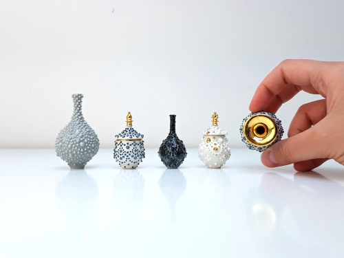 miniature ceramic vessels by Hannah Billingham