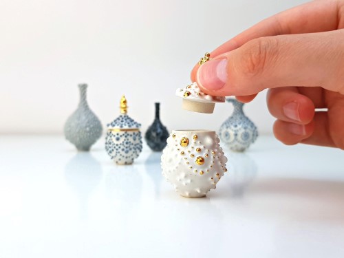 miniature ceramic vessels by Hannah Billingham