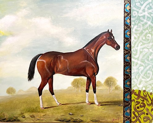 horse painting by Sahar Hasan Al-louthai
