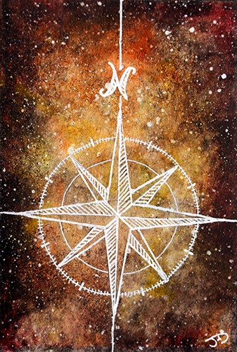 compass painting by Jolene Dames