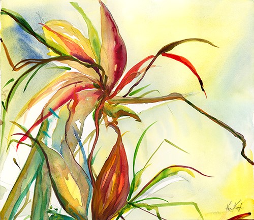 floral watercolor by Karen Keough