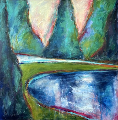 abstract landscape painting by Karen Rand Anderson