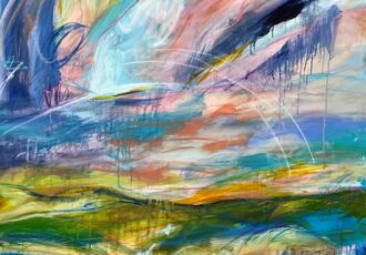 abstract landscape painting by Karen Rand Anderson