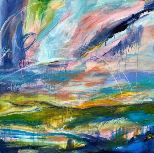 abstract landscape painting by Karen Rand Anderson