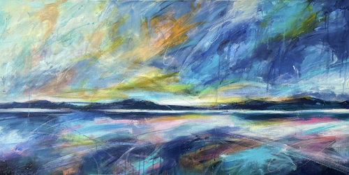 abstract landscape painting by Karen Rand Anderson