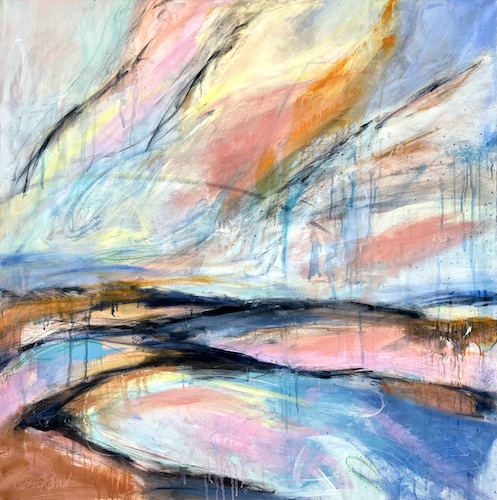 abstract landscape painting by Karen Rand Anderson