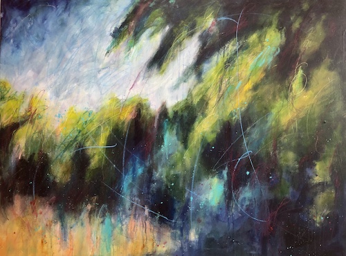 abstract landscape painting by Karen Rand Anderson