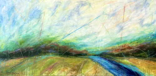 abstract landscape painting by Karen Rand Andersons