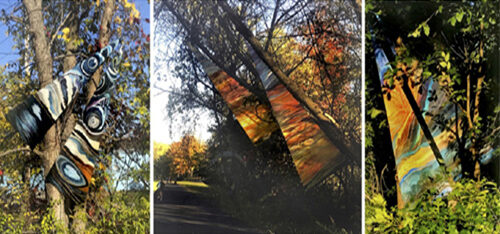 mixed media outdoor installation by Susan Togut