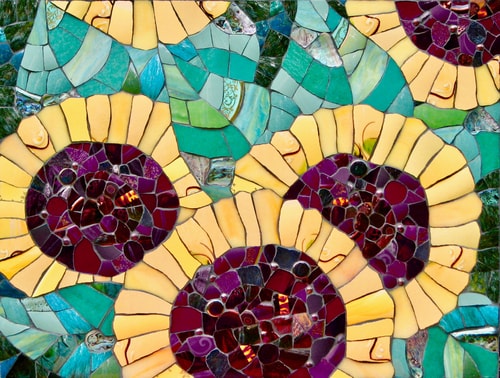 floral mosaic by Emma Cavell
