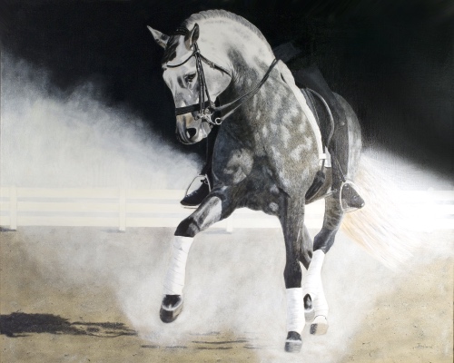 horse painting by Jacqueline England