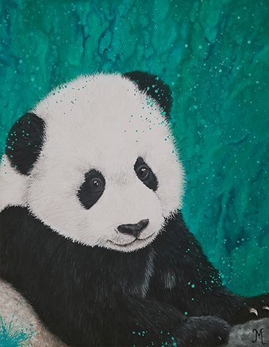 panda portrait by Julie Morel
