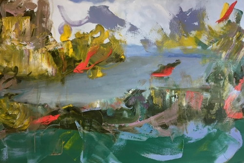 abstract landscape painting by Mona Agia