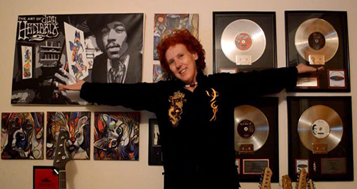 Artist Dianne Meinke with her Music Awards & Art