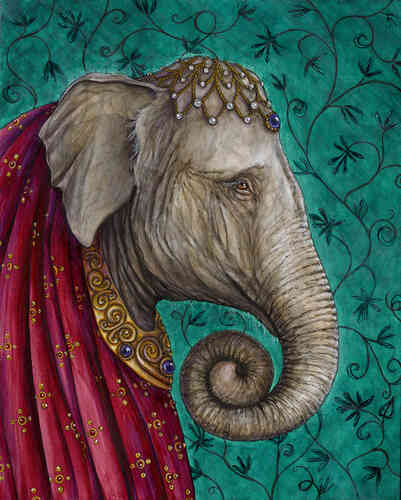 elephant portrait by Ellen Paquette