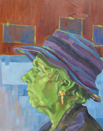 painted portrait by Una Pett