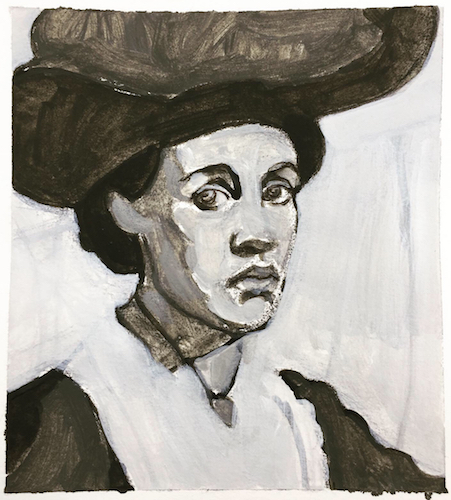 portrait of Vanessa Bell by Una Pett