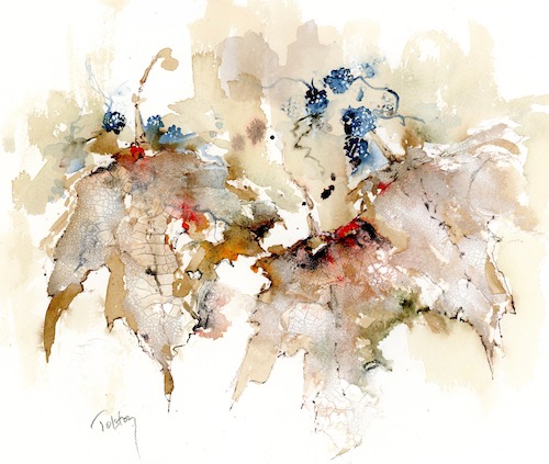mixed media watercolor still life by Alex Tolstoy