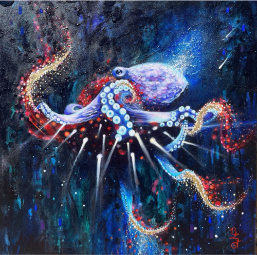 octopus painting by Briana Fitzpatrick