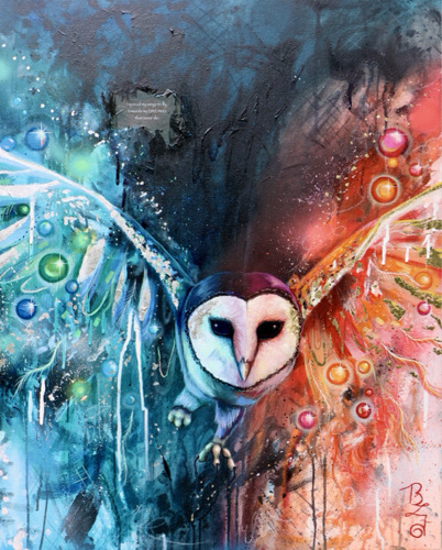 owl painting by Briana Fitzpatrick