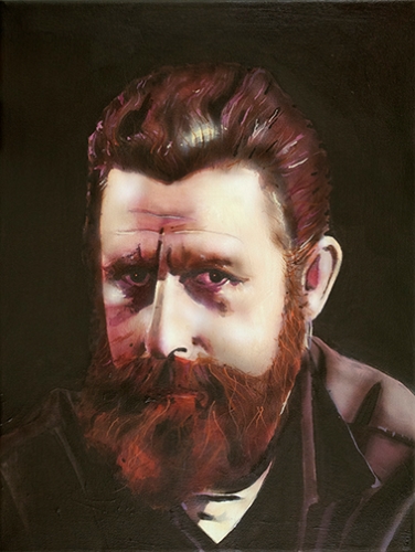 portrait of Leo Grogan by David L. Hunt