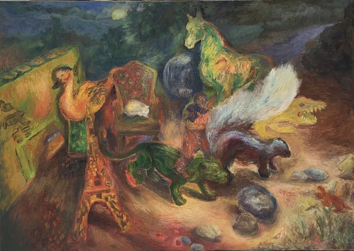 dipinto di animali di Joan Elizabeth Meyer
