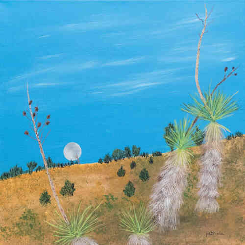 desert landscape painting by Patricia Gould