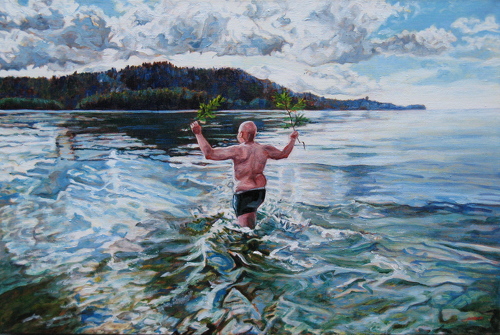 figurative landscape painting by Sally Clark