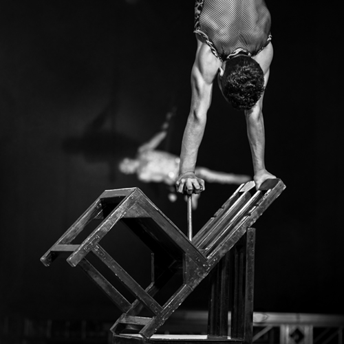 fotografia del circo in bianco e nero di Judy M King