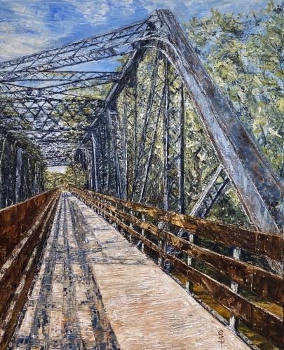 bridge painting by Gale Suver