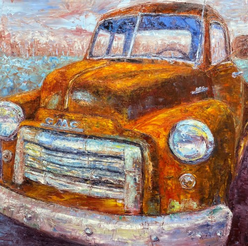 painting of a truck by Gale Suver