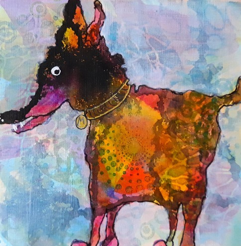 dog painting by Lynn Chatman