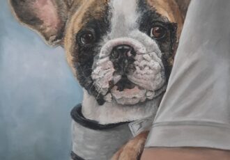 pastel portrait of a dog by Nancy Smyth