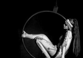 black and white circus photograph by Judy M King