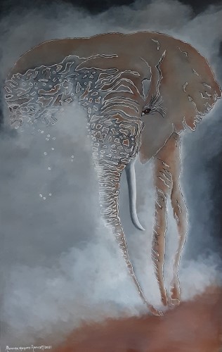 dipinto di elefante di Ramona Marquez-Ramraj 