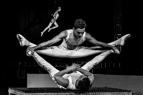 black and white circus photograph by Judy M King