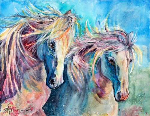 horse painting by Teresa Brown