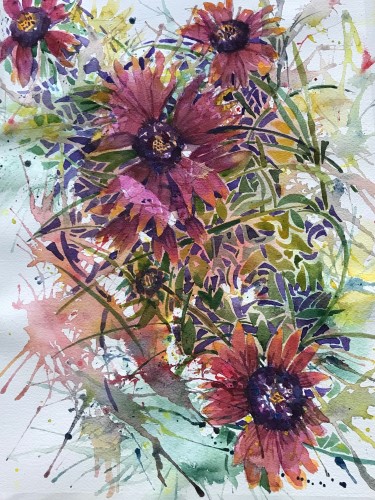 acquerello floreale di Carol Sue Witt