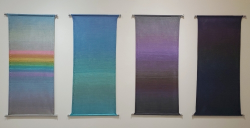pannelli di meditazione in fibre art di Jacquelyn Roesch-Sanchez
