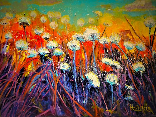 floral landscape painting by Michael Hartstein